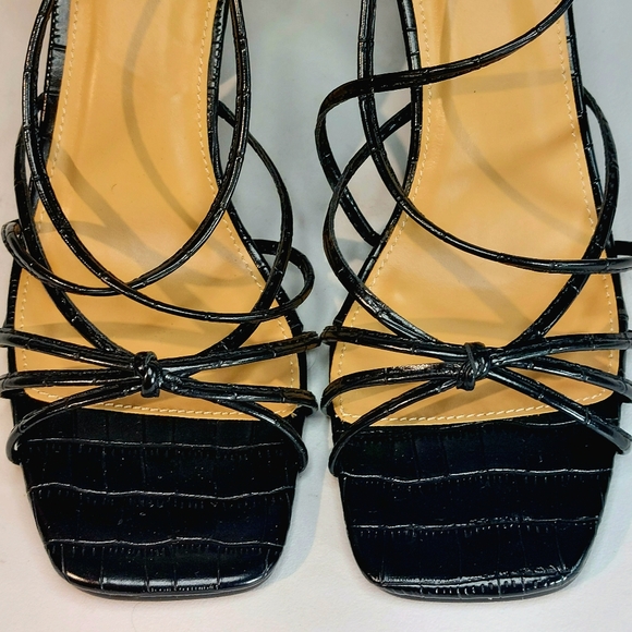 Shoedazzle black patent Dimona heeled sandal, 9.5, NWT - Picture 9 of 13